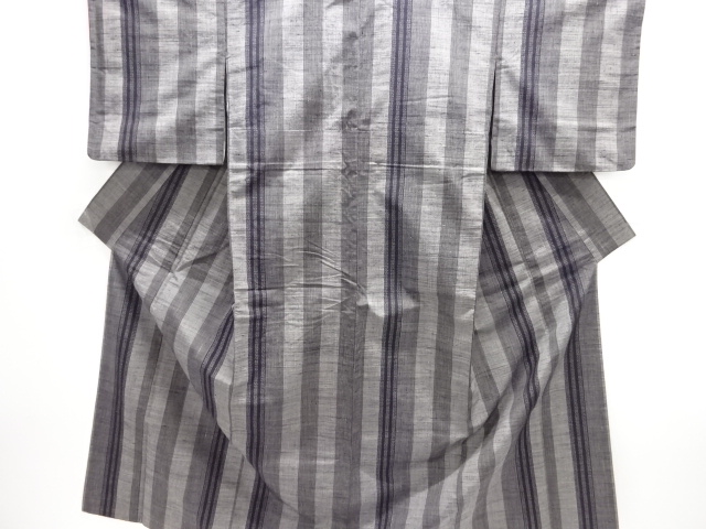 縞織出し本場結城紬80亀甲着物（石下）